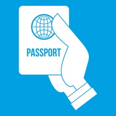 Sticker - Passport icon white