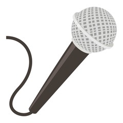 Poster - Microphone icon, cartoon style