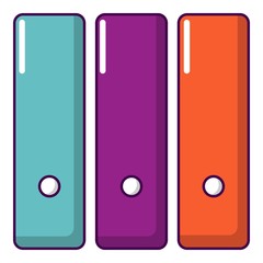 Poster - Office folder icon, cartoon style
