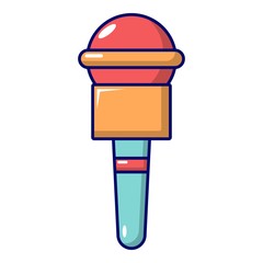 Poster - Microphone icon, cartoon style