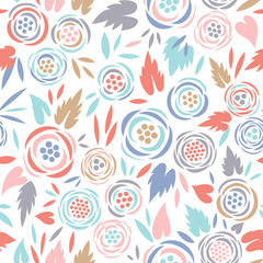 Aufkleber - Colorful vector floral pattern