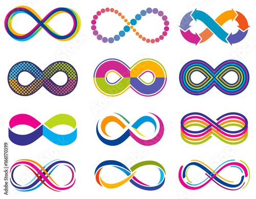 Fotomural Endless mobius loop infinity vector concept symbols