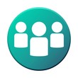 © kebox - Runder blau grüner Button: Gruppe