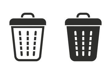 Wall Mural - Trash can vector icon.