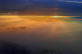 Fototapeta Natura - Morning mist is a natural phenomenon. When hot air hits cold air.