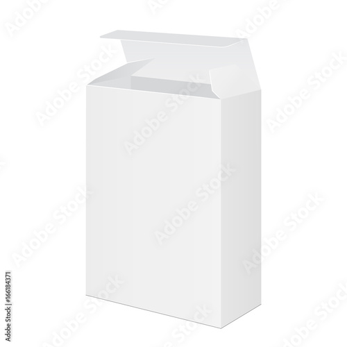 Software Packaging Box Mockup Isolated On White Background Blank Open Rectangular Box With Lid Vector Illustration Buy This Stock Vector And Explore Similar Vectors At Adobe Stock Adobe Stock