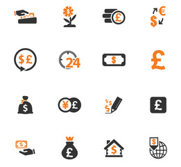 Wall Mural - Currency exchange icons set