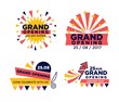Set of grand opening announcements