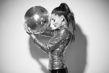 Woman With Disco Ball 