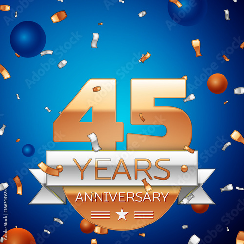 Photographie Realistic Forty five Years Anniversary Celebration Design