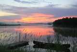 Fototapeta Przestrzenne - sunrise on river
