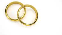 3d Render Of Gold Wedding Rings From Top