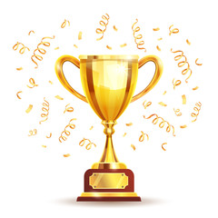 Wall Mural - golden winners cup