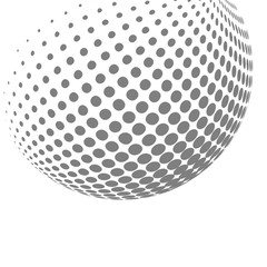 Fototapete - Abstract halftone effect 3d sphere
