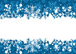 Christmas blue background with white frame