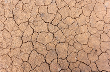 Crack Soil Texture Background On Dry Season For Global Worming Concept Design