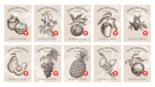 Price Tags For Berries And Fruits.