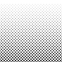 Poster - Gradient halfton horizontal seamless pattern. Vector dots background.
