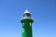 South Mole Lighthouse under blue sky in Fremantle, Western Australia