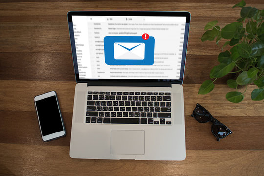 Mail Communication Connection message to mailing contacts phone Global Letters Concept