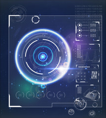 Aufkleber - hud ui for business app. futuristic user interface hud and infographic elements. abstract virtual gr