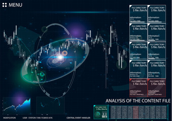 Aufkleber - hud ui for business app. futuristic user interface hud and infographic elements. abstract virtual gr