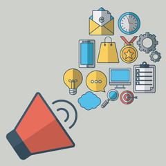 Wall Mural - digital marketing design