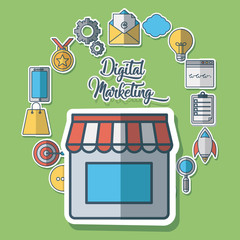 Wall Mural - digital marketing design
