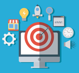 Wall Mural - digital marketing design