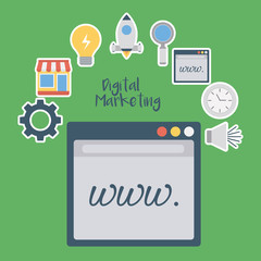Wall Mural - digital marketing design