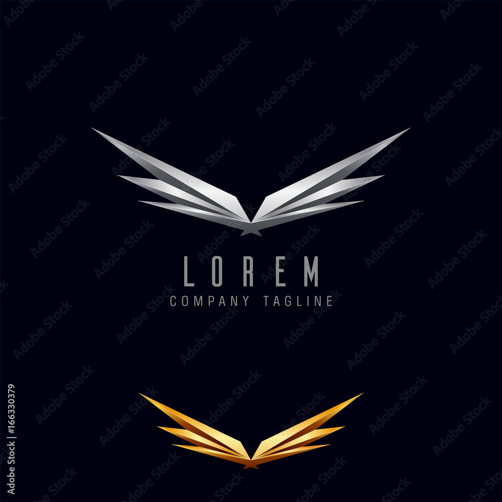 luxury wings logo design concept template Stock Vector | Adobe Stock