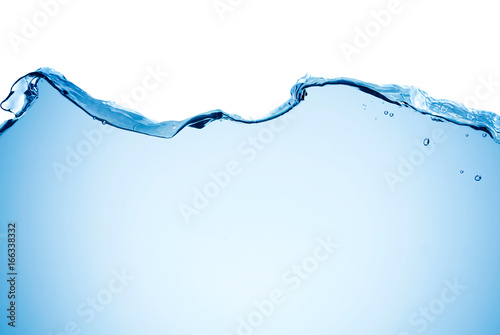 Fotografía Water wave on white background
