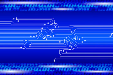 Poster - Hi Technology Circuit Board Pattern  With Arrow Motion Blur Concept Vector Background