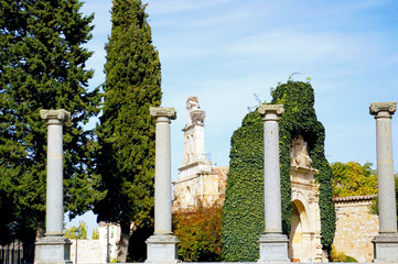 columnas romanas en la ciudad de Zamora, Castilla y León. España