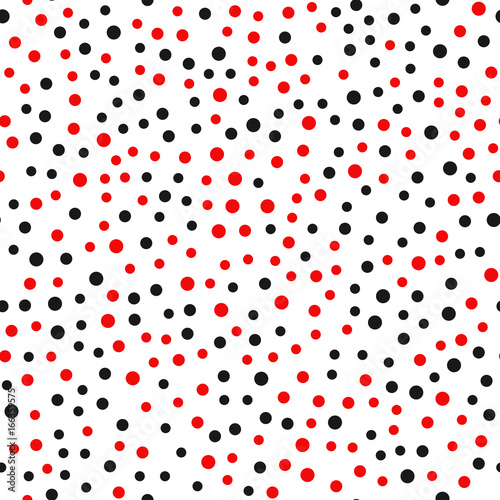 kropki-wzor-chaotyczny-czarny-czerwony-tlo