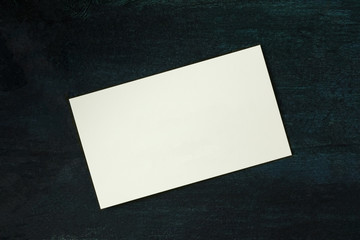 Wall Mural - Thick cardboard business card, blank for copyspace