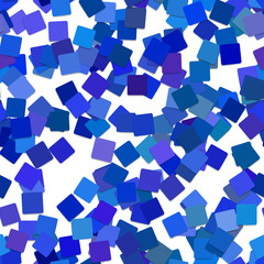 Poster - Seamless abstract square pattern background - vector graphic design from rotated blue squares