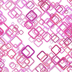 Poster - Repeating abstract square background pattern - vector design from diagonal squares in pink tones with shadow effect
