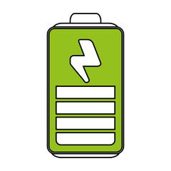 Canvas Print - fully loaded battery icon image