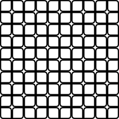Poster - Repeating abstract black and white grid pattern - halftone vector background design