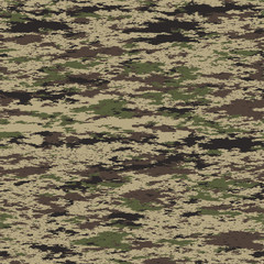 Wall Mural - Seamless pattern. Abstract military or hunting camouflage background. Made from geometric rectangle shapes.