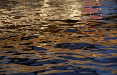 Water reflections on lake