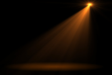 Wall Mural - spotlights or several bright projectors for scene lighting effects . can be used for display or mont