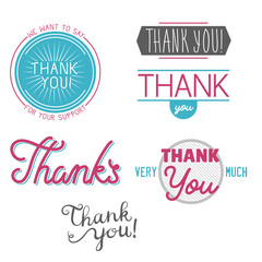 Wall Mural - Thank you gratitude feeling emotions text lettering vector badge thanksfull quote phrases message