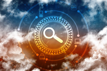 Poster - 2d rendering Search concept - Lens