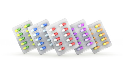 Medicine pills concept. 3d rendering