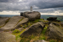 Blackstone Edge Is A Gritstone Escarpment At 1,549 Feet Above Sea Level In The Pennine Hills Surrounded By Moorland On The Boundary Between Greater Manchester And West Yorkshire In England.