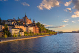 Fototapeta Paryż - Stockholm. Image of old town Stockholm, Sweden during sunset.