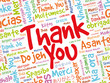 © dizain - Thank You Word Cloud background, all languages, multilingual for education or thanksgiving day