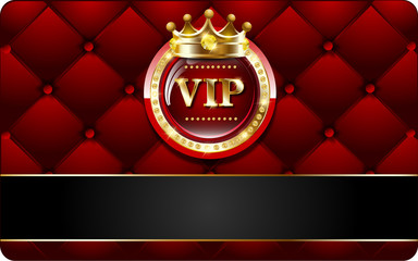 Wall Mural - VIP card with crown